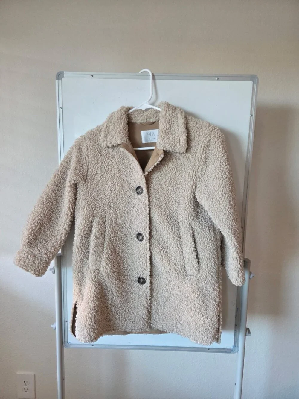 Zara Girls Teddy Coat Size 8